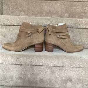 Karen Millen Taupe Suede Ankle Boots in Size 11